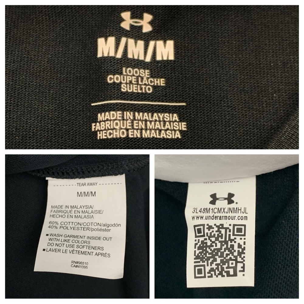 Under Armour Oversized T-Shirt Black Loose Fit Tee Mens Size Medium Brand New - Picture 4 of 8